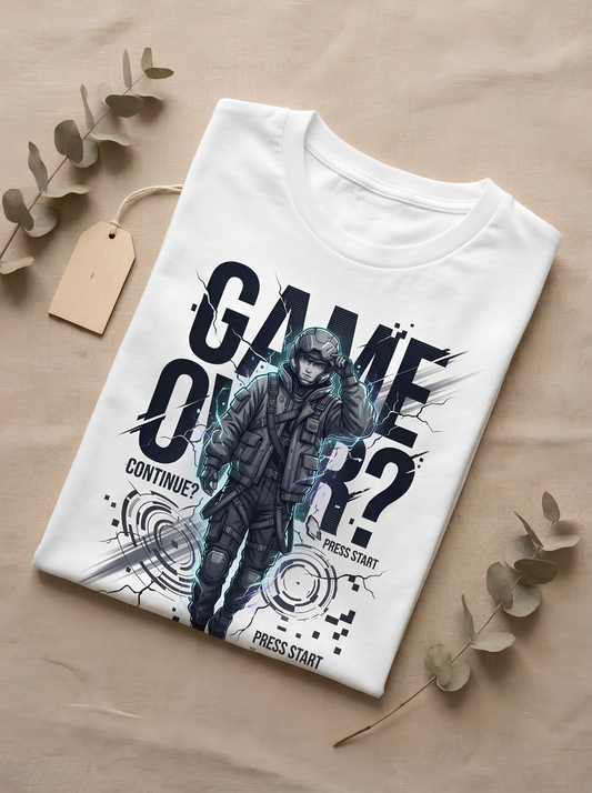 Gaming Oversized Unisex Classic T-Shirt – Game Over Graphic Tee