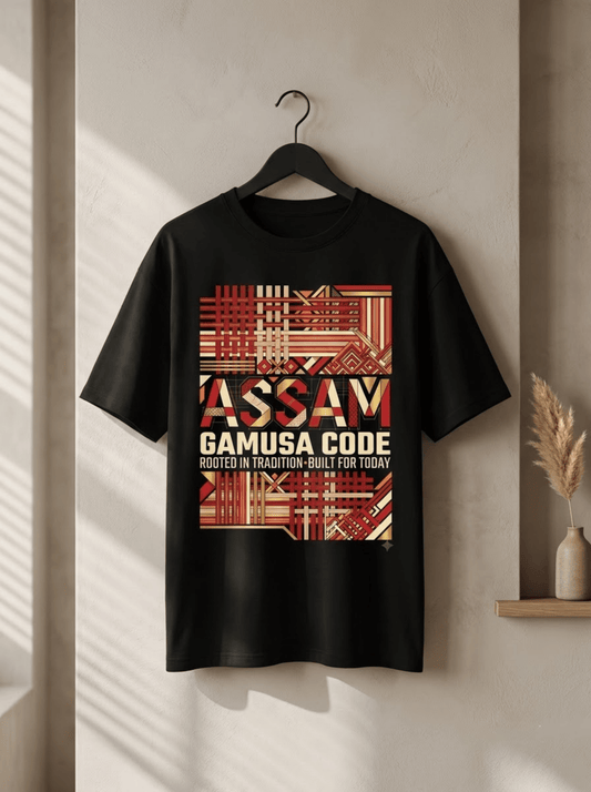 Assam Pride Oversized Unisex Classic T-Shirt – Assam Gamusa Code Graphic Tee