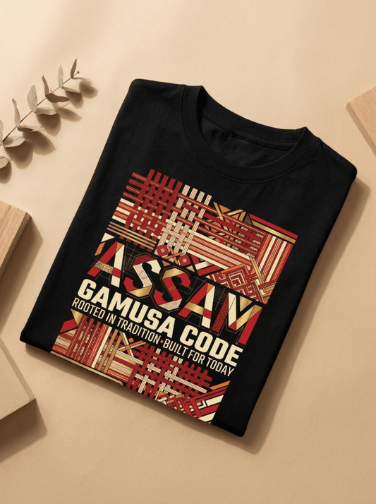 Assam Pride Oversized Unisex Classic T-Shirt – Assam Gamusa Code Graphic Tee