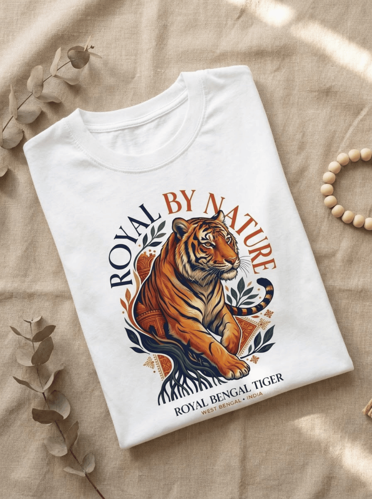 West Bengal Pride Oversized Unisex Classic T-Shirt – Royal Bengal Tiger Graphic Tee