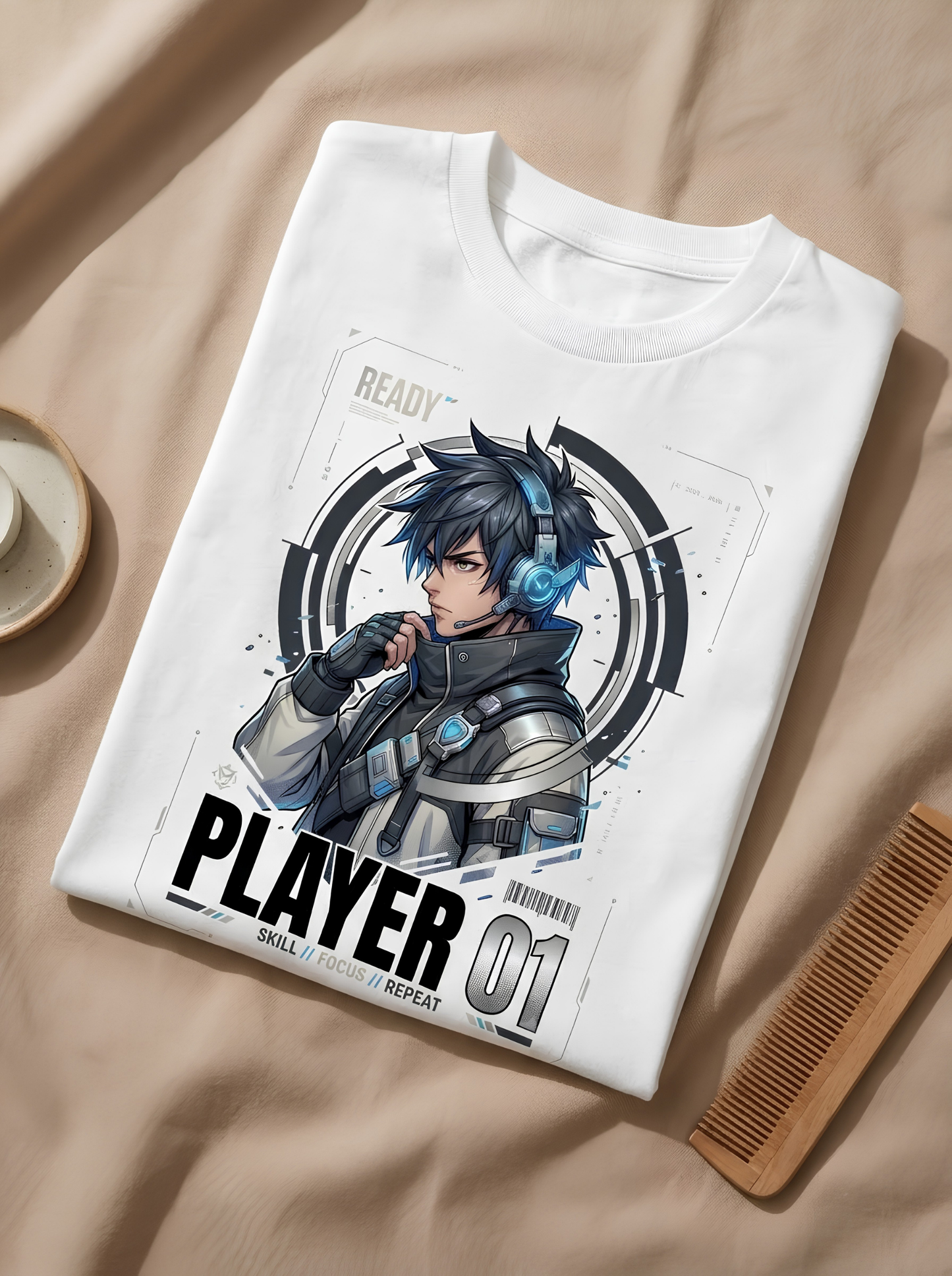 Gaming Oversized Unisex Classic T-Shirt – Player 01 Graphic Tee