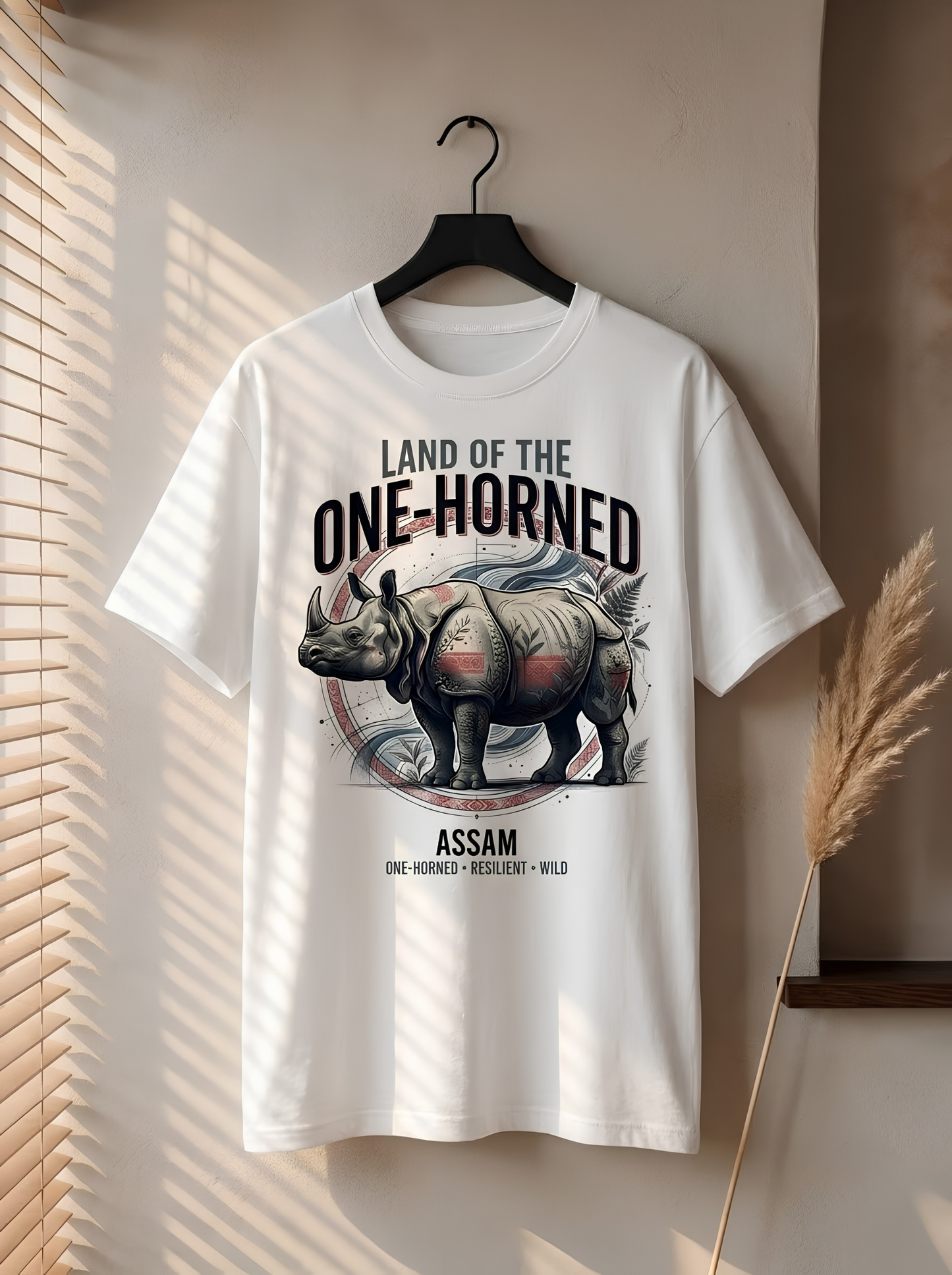 Assam Pride Oversized Unisex Classic T-Shirt – One Horned Rhino Graphic Tee