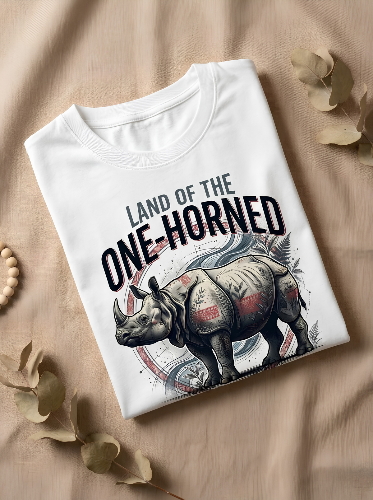 Assam Pride Oversized Unisex Classic T-Shirt – One Horned Rhino Graphic Tee