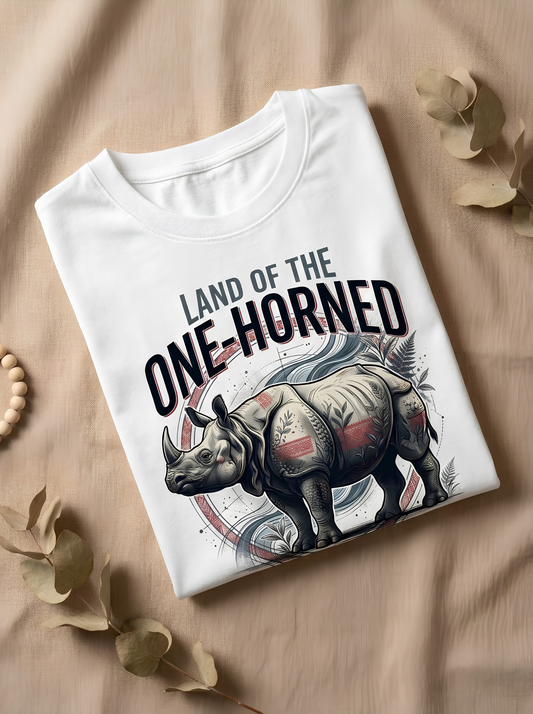 Assam Pride Oversized Unisex Classic T-Shirt – One Horned Rhino Graphic Tee