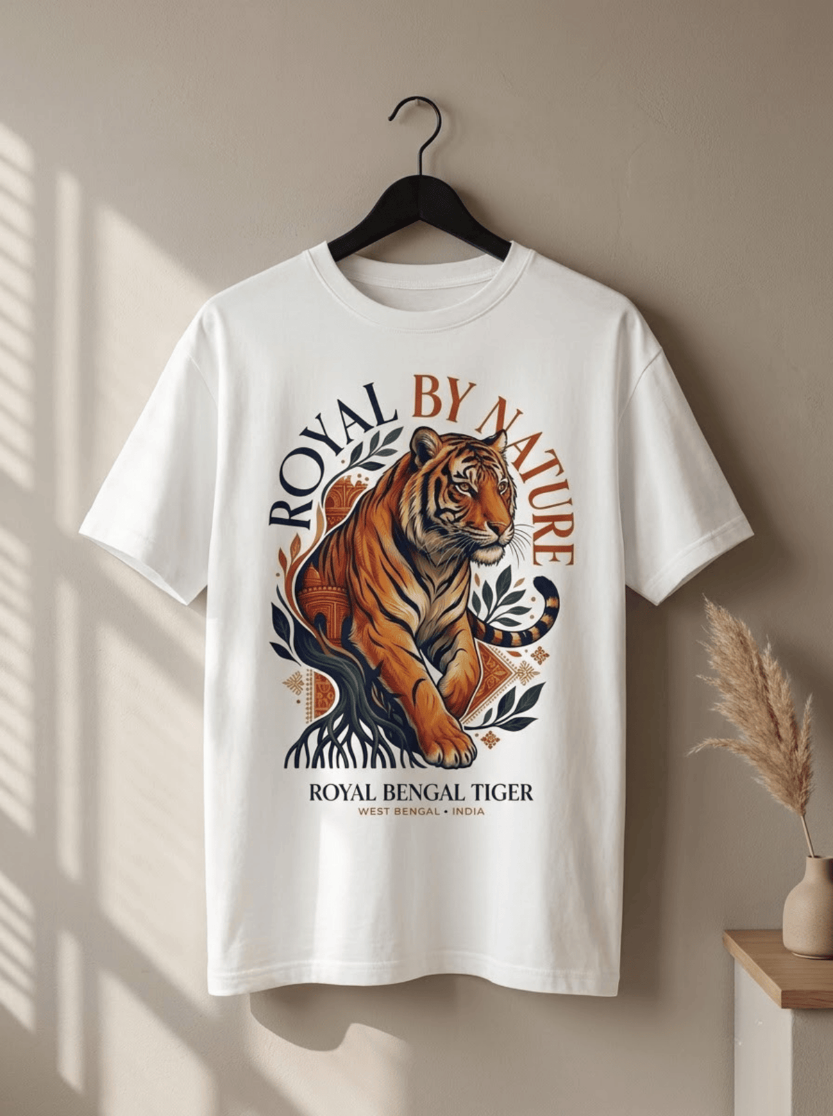 West Bengal Pride Oversized Unisex Classic T-Shirt – Royal Bengal Tiger Graphic Tee